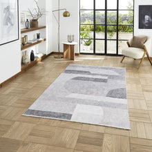Whisper - Washable Rug - Striped Grey