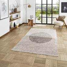 Whisper - Washable Rug - Circle Beige