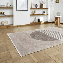 Whisper - Washable Rug - Circle Beige