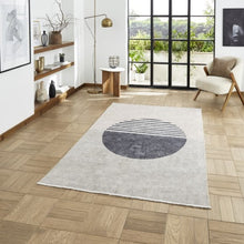 Whisper - Washable Rug - Circle Beige/ Green
