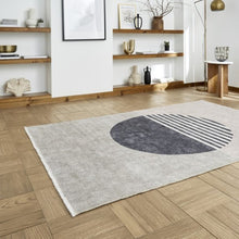 Whisper - Washable Rug - Circle Beige/ Green