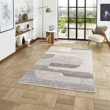 Whisper - Washable Rug - Striped Beige