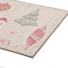 Christmas Baubles Red/Green door mat