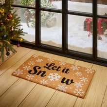 'Let It Snow' Christmas Coir Door Mat
