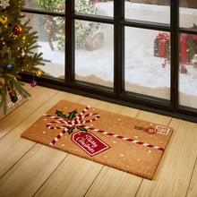 'Parcel' Christmas Coir Door Mat