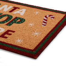 'Santa Stop Here!' Christmas Coir Door Mat