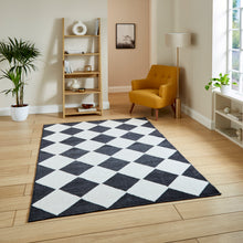 Lyna - Washable Rug - Charcoal/ White