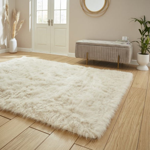 Polar Plush Beige Soft Shaggy Rug