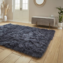 Polar Plush Navy Soft Shaggy Rug