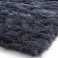 Polar Plush Navy Soft Shaggy Rug