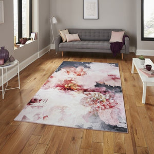 Michelle Collins designer rug Rose/Black FL0024
