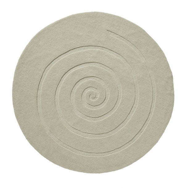 Spiral Ivory circular Rug– Quality Rug Store