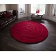 Spiral Red Circular Rug