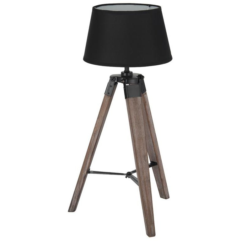 Small Wooden Tripod Table Lamp - Perfectly Home Interiors