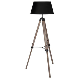 Wooden Tripod Floor Lamp with Shade - Perfectly Home Interiors